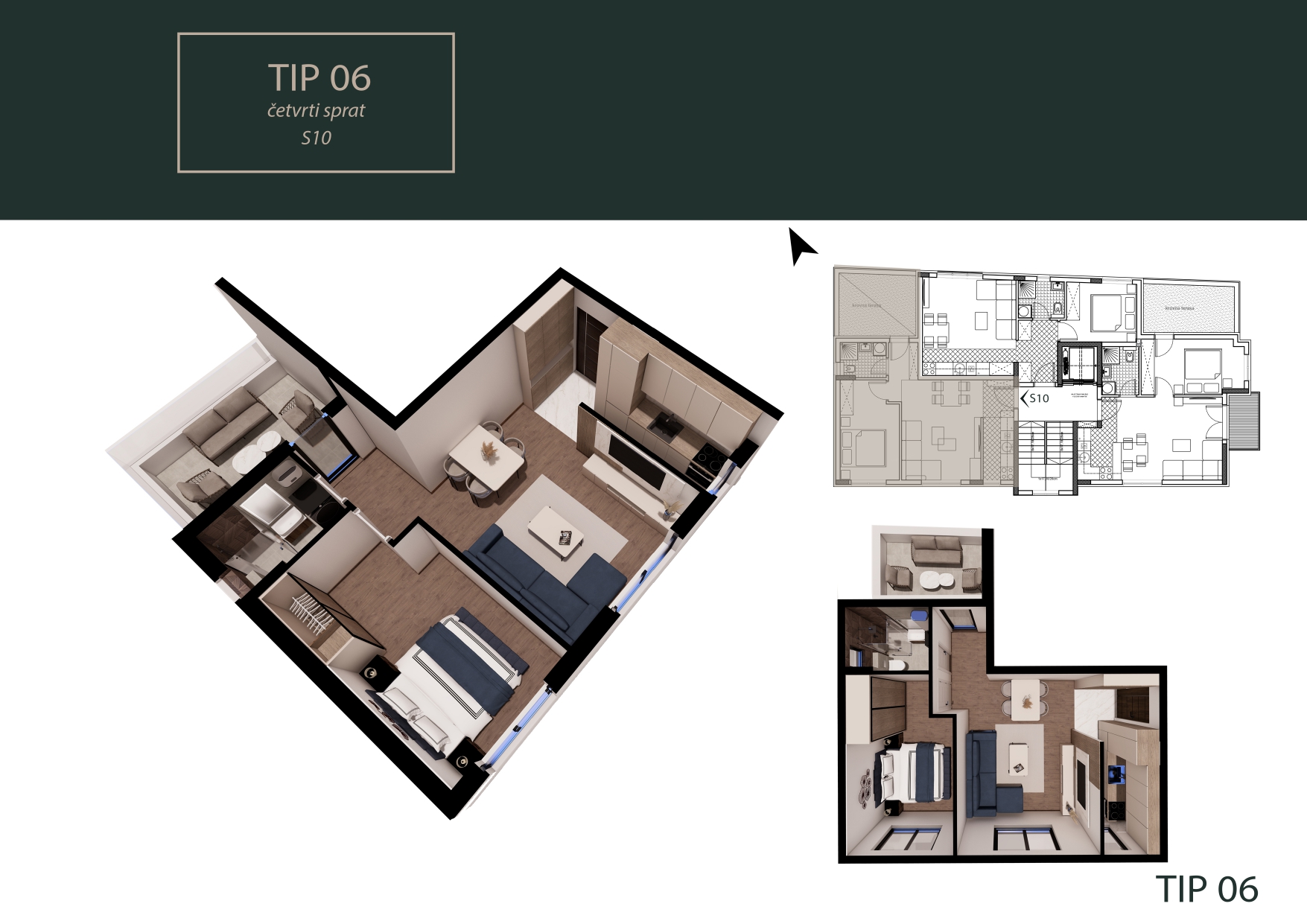 Dvosoban stan Pantelej(Niš) 49,49m², 4 sprat — slika 21