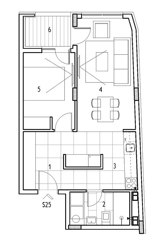 Dvosoban stan Dom zdravlja 45,4m², 3 sprat — slika 12