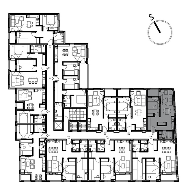 Dvosoban stan Dom zdravlja 45,4m², 3 sprat — slika 17