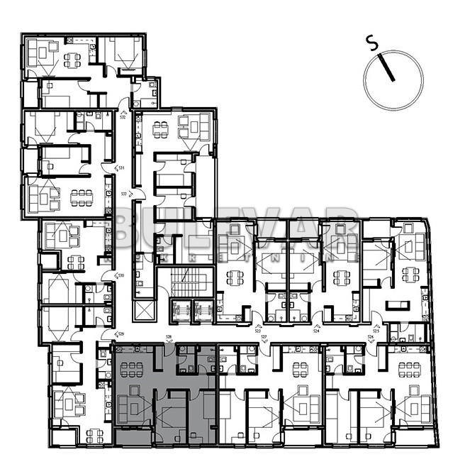 Trosoban stan Dom zdravlja 61,55m², 3 sprat — slika 18