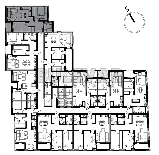 Trosoban stan Dom zdravlja 55,2m², 4 sprat — slika 18