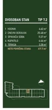 Novogradnja Šopen park Niš — fotografija dvosoban 6