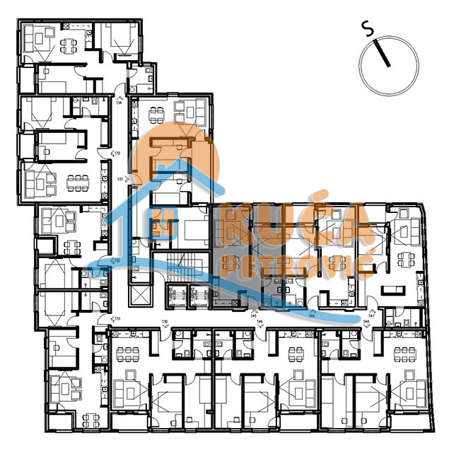 Dvosoban stan Dom zdravlja 44,2m², 5 sprat — slika 20