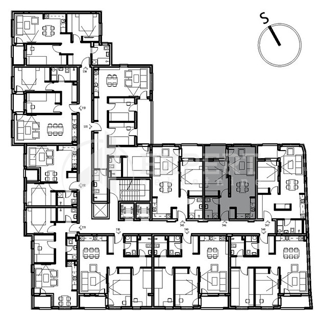 Dvosoban stan Dom zdravlja 43,91m², 5 sprat — slika 19