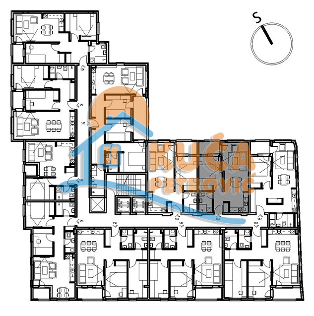 Dvosoban stan Dom zdravlja 43,91m², 5 sprat — slika 20