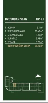 Novogradnja Šopen park Niš — fotografija dvosoban 6