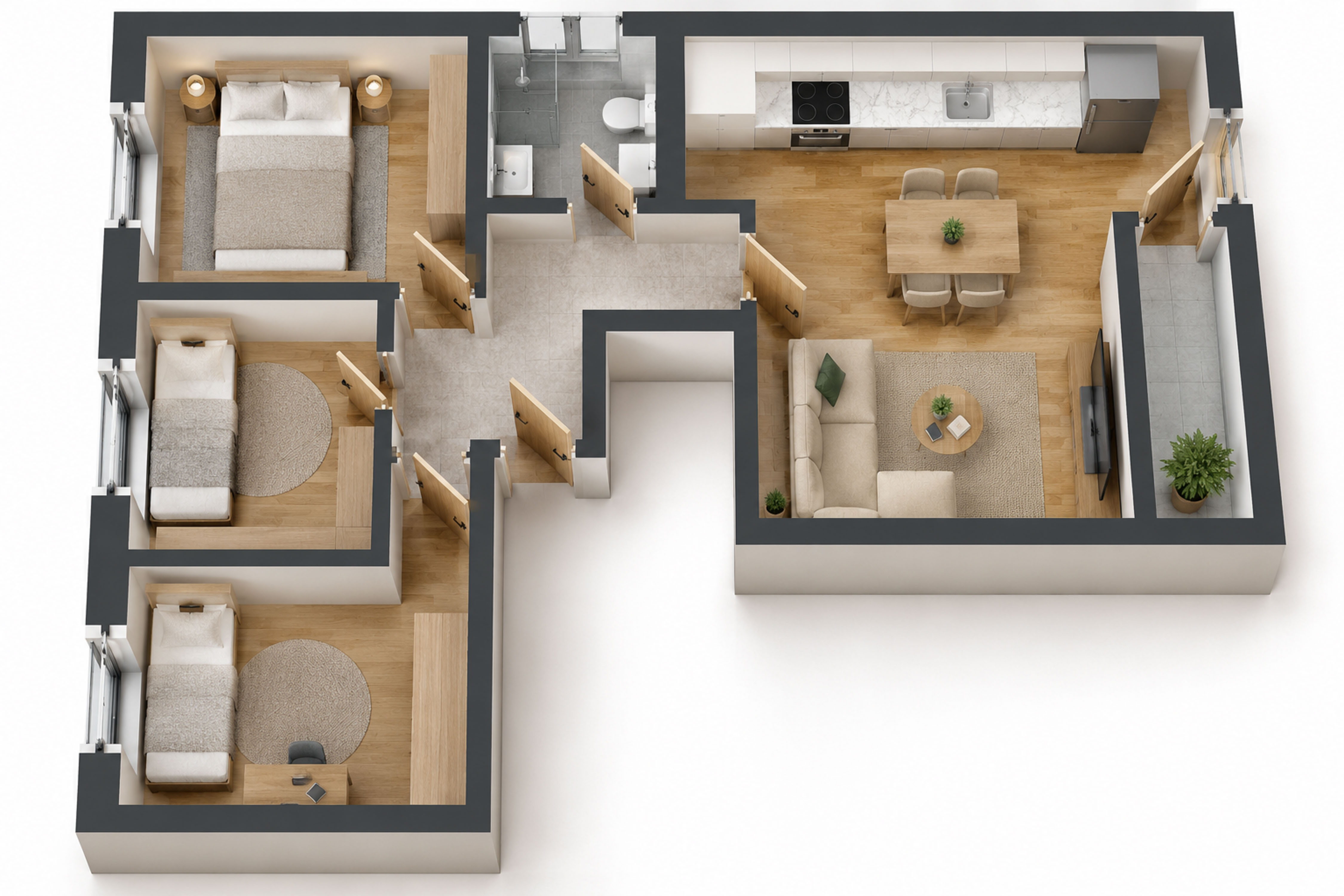 Četvorosoban stan Palilula 75m², 1 sprat — slika 77