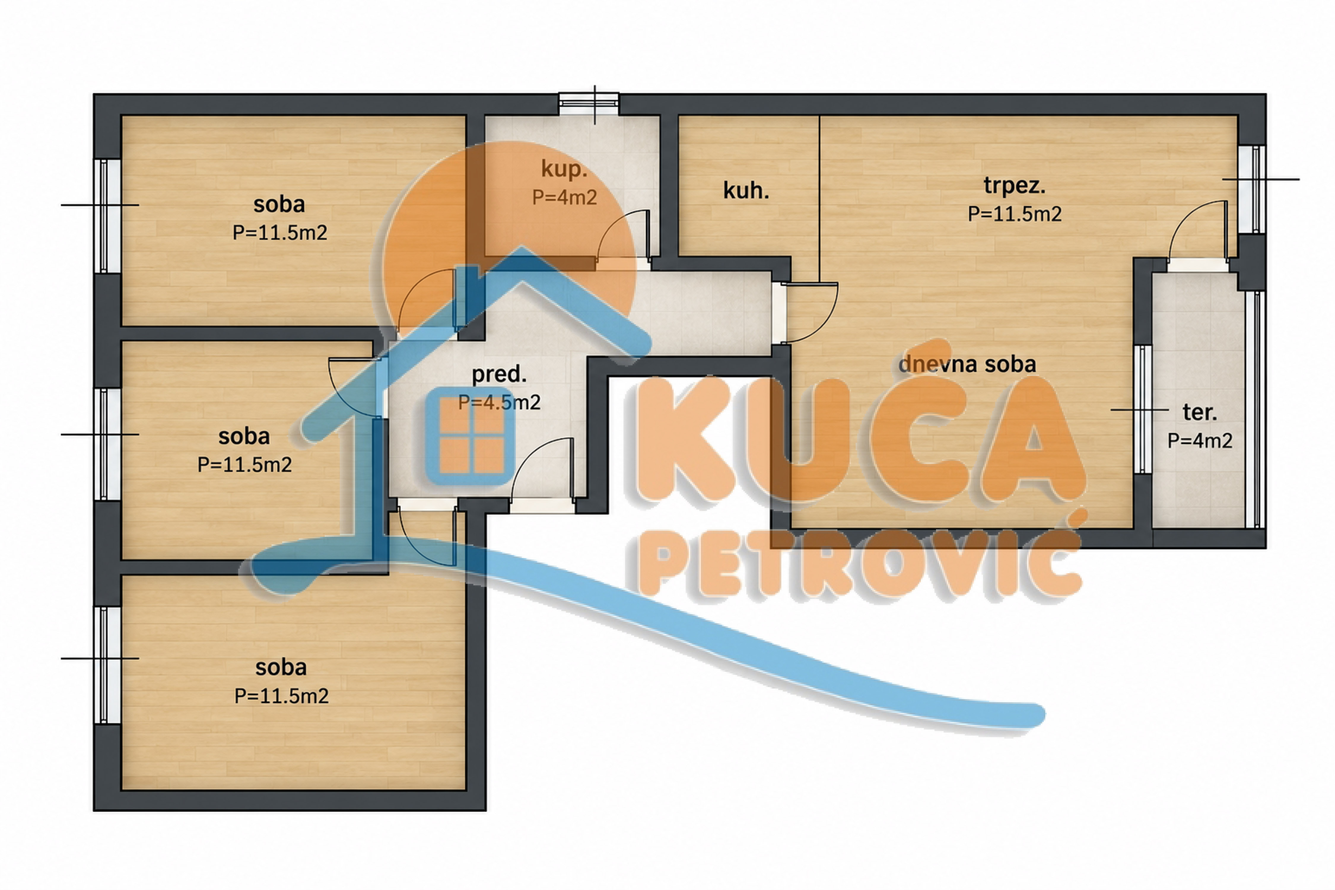 Četvorosoban stan Palilula 75m², 1 sprat — slika 84