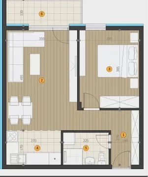 Novogradnja Central Residence Niš — fotografija dvosoban 2
