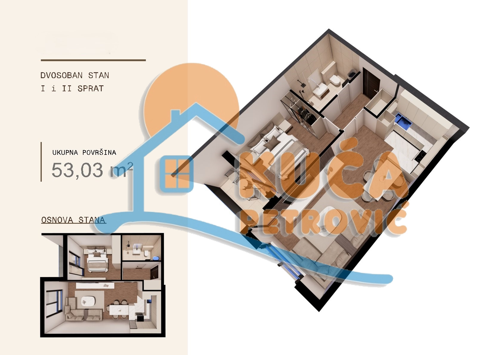 Dvosoban stan Ledena stena 53,03m², 1 sprat — slika 20