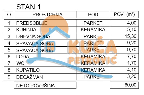 Dvoiposoban stan Duvanište 60m², 1 sprat — slika 12