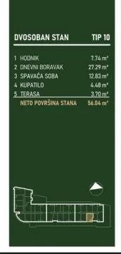 Novogradnja Šopen park Niš — fotografija dvosoban 6