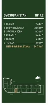 Novogradnja Šopen park Niš — fotografija dvosoban 11