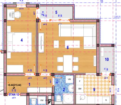 Donja Vrežina — nova stambena zona Niš — Jednoiposoban u izgradnji