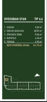 Novogradnja Šopen park Niš — fotografija dvosoban 6