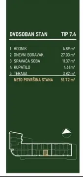 Novogradnja Šopen park Niš — fotografija dvosoban 6