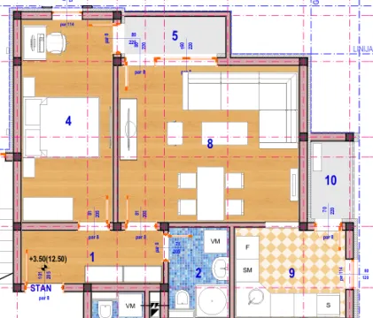 Donja Vrežina — nova stambena zona Niš — Dvosoban u izgradnji