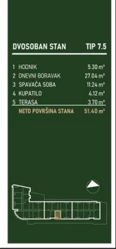 Novogradnja Šopen park Niš — fotografija dvosoban 6
