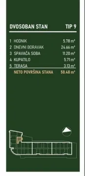 Novogradnja Šopen park Niš — fotografija dvosoban 6